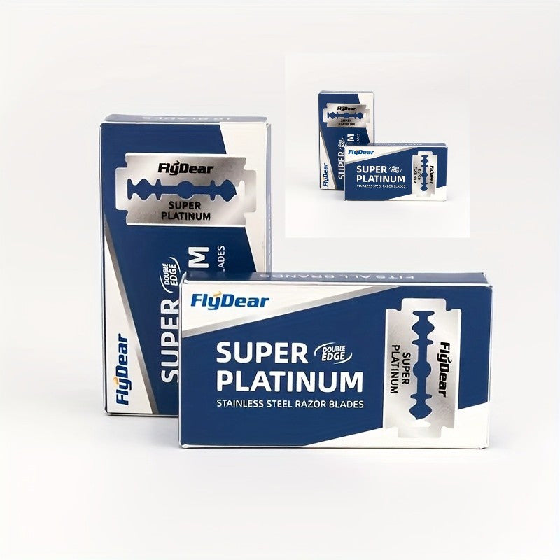 Men's Stainless Steel Double-Sided Razor Blades for Shaving and Hairdressing