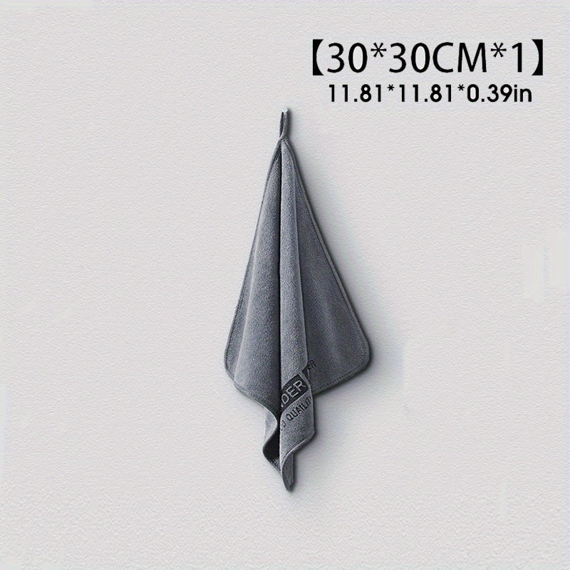 Микрофибровое автомобильное полотенце двухстороннее, впитывающее воду, износостойкая моющая ткань