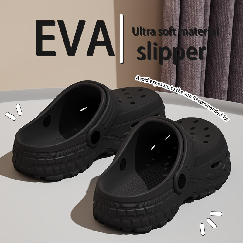 Unisex Summer Rubber Sandals Slip-On Outdoor Indoor Leisure Shoes