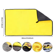 Kichik hayvonlar uchun yumshoq mikrofiber sochiq, tez quriydigan va namni yaxshi so'radigan, sariq va qora, osish halqasi bilan, 29.97 x 59.99 sm.