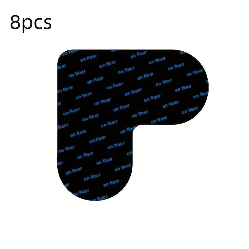 Set of 8 Heart-Shaped Non-Slip Carpet Grippers for Hardwood and Tile Floors