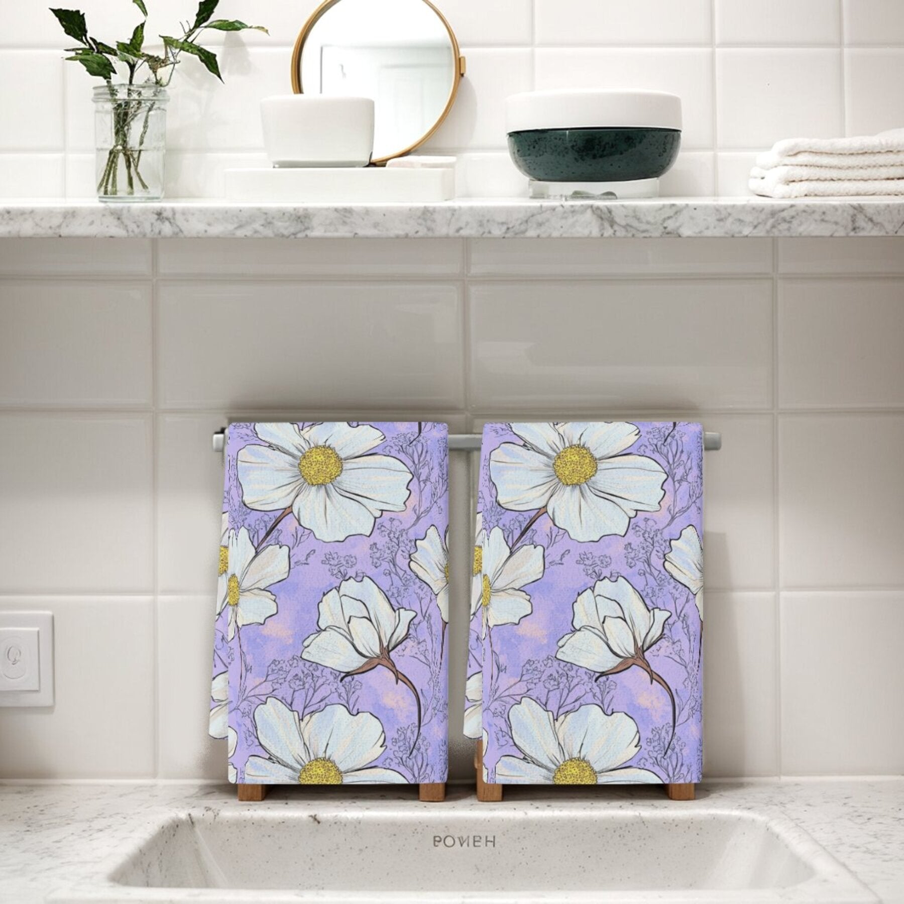 Two Pieces Scouring Pad Dish Cloths for Cleaning and Scrubbing