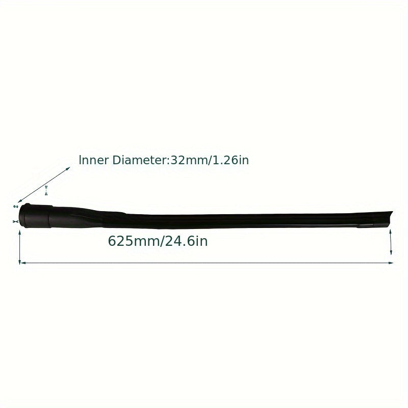1-1/4" va 1-3/8" shlanglar uchun qulay chang cho'tkasi to'plami, moslashuvchan yoriq asbobi, mustahkam plastikdan tayyorlangan, ixcham saqlashga qulay dizayn.