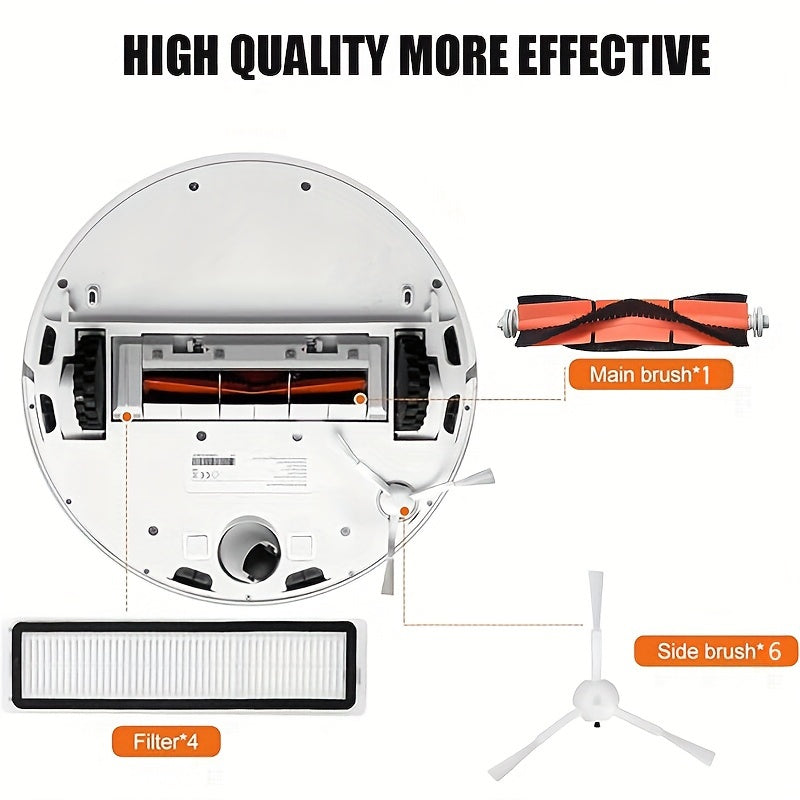17-Donali Robot Changyutgich uchun aksessuarlar to'plami D9 D9 Max L10 Pro asosiy cho'tka, filtrlari, yon cho'tkalar, mop yostiqchalari bilan
