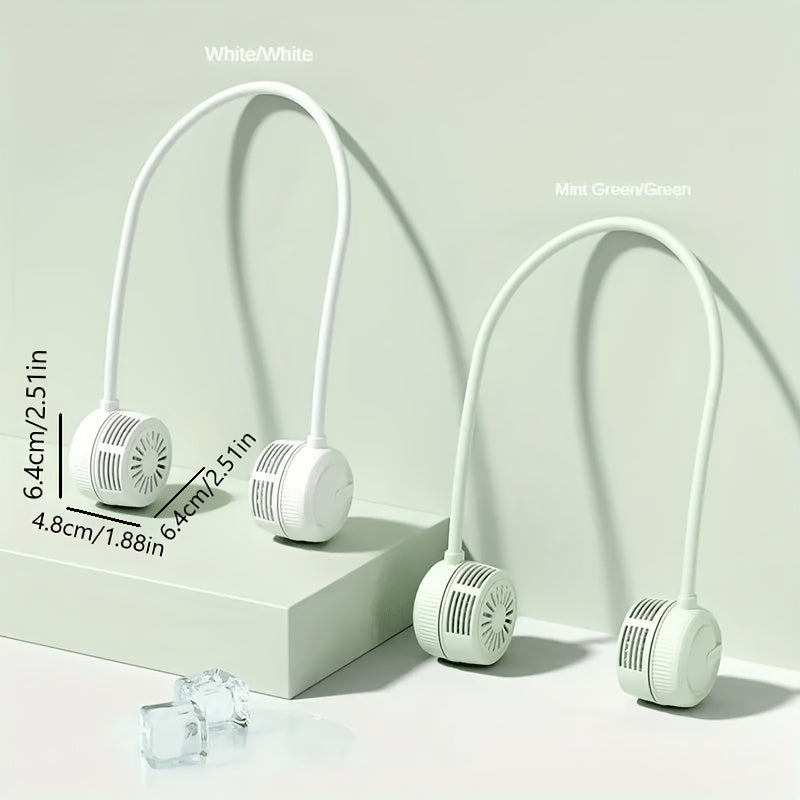 Portable USB Rechargeable Neck Fan for Indoor Outdoor Cooling Hands-Free