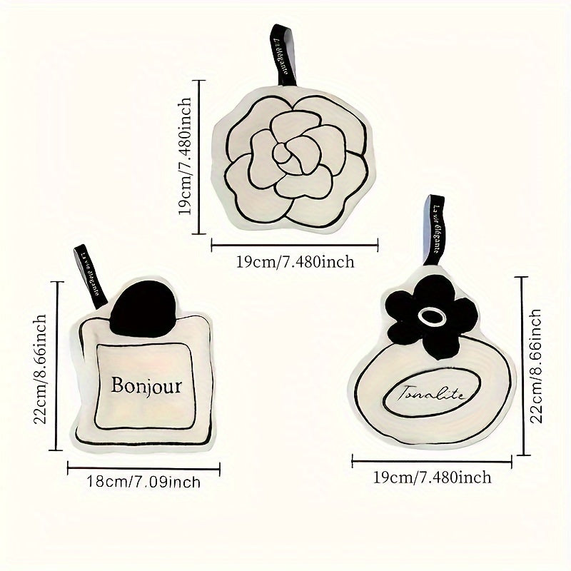 3 ta fransuz super yumshoq kameliya qo'l sochiq, hojatxona bezatish uchun so'ruvchan koral velur material va zamonaviy geometrik naqsh bilan.