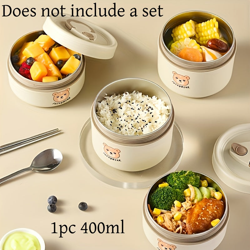 Stainless Steel Lunch Box with Microwave-Safe Soup Bowl Multi-Layer Bento for Students and Professionals