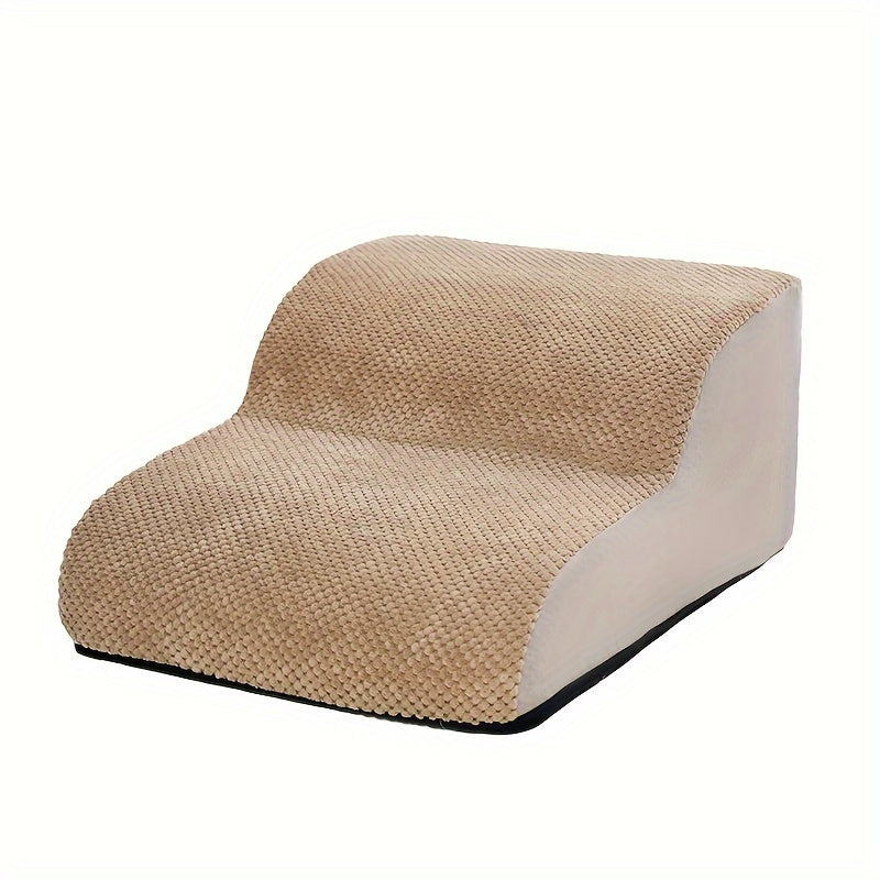 Изогнутый собачий трап для высоких кроватей и диванов, нескользящая моющаяся ткань, для маленьких и средних собак, внутренние ступеньки для домашних животных