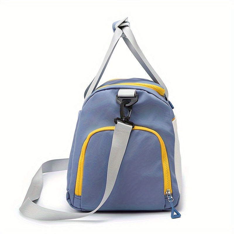 Nylon Duffle Bag with Wet Dry Separation for Business Travel and Gym in Multiple Colors