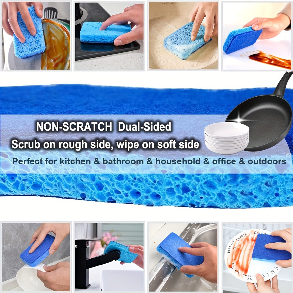 Упаковка из 7 или 13 экологически чистых сжатых древесных волокон для мытья посуды для пикников - прочные и устойчивые - мощное удаление пятен - легко носить с собой - идеально подходит для чистки кастрюль и посуды на кухне