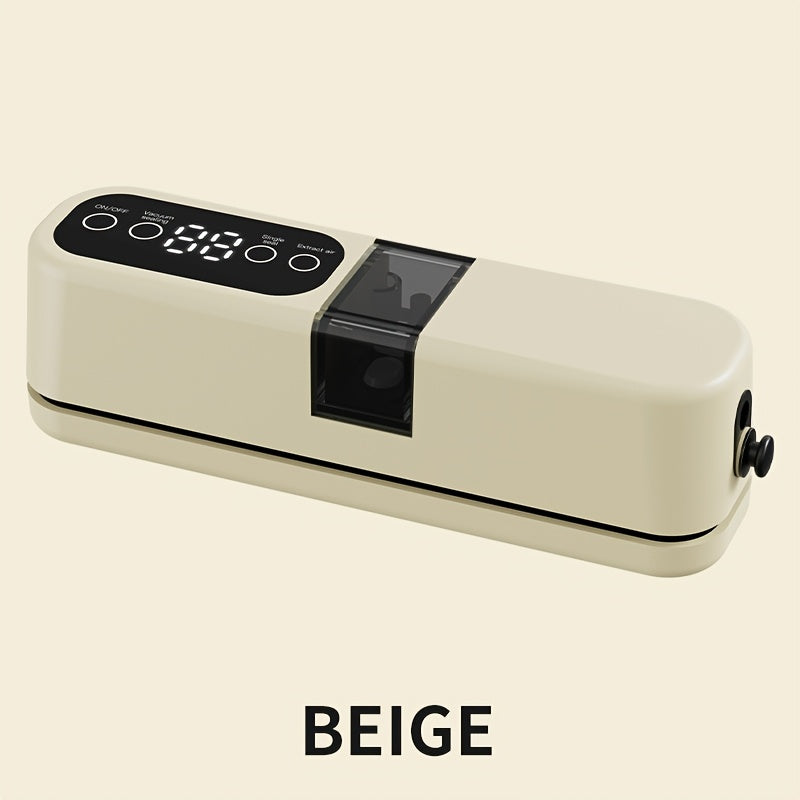 Портативный USB перезаряжаемый вакуумный запайщик с цифровым дисплеем для сохранения продуктов