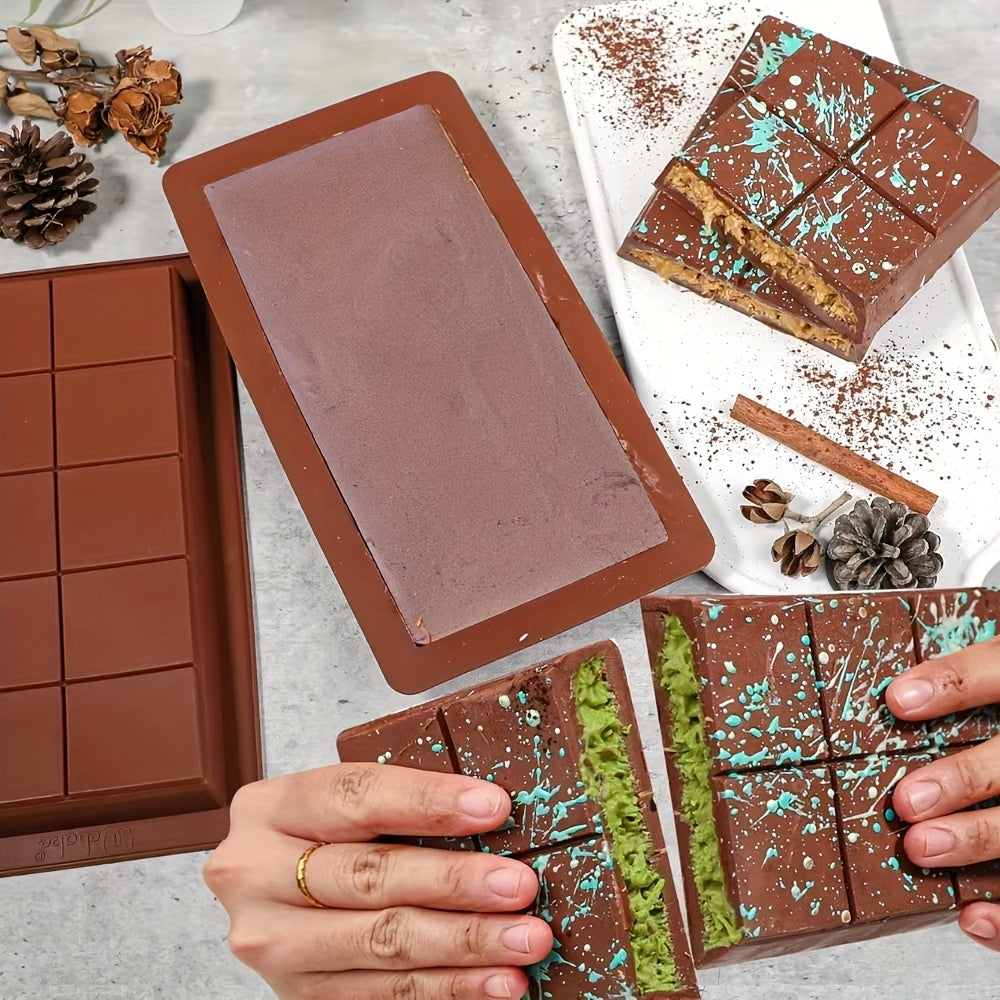 Silicone Chocolate Bar Mold for Kadayif and Pistachio Treats Non-Stick Reusable Safe for Christmas and Valentine's Day