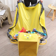 WHICHLIFE Хранение Оттоманка с откидной крышкой и оксфордским игровым ковриком для детей от 3 до 6 лет