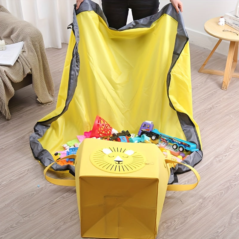 Otoman de almacenamiento con tapa abatible y alfombra de juego Oxford para edades de 3 a 6