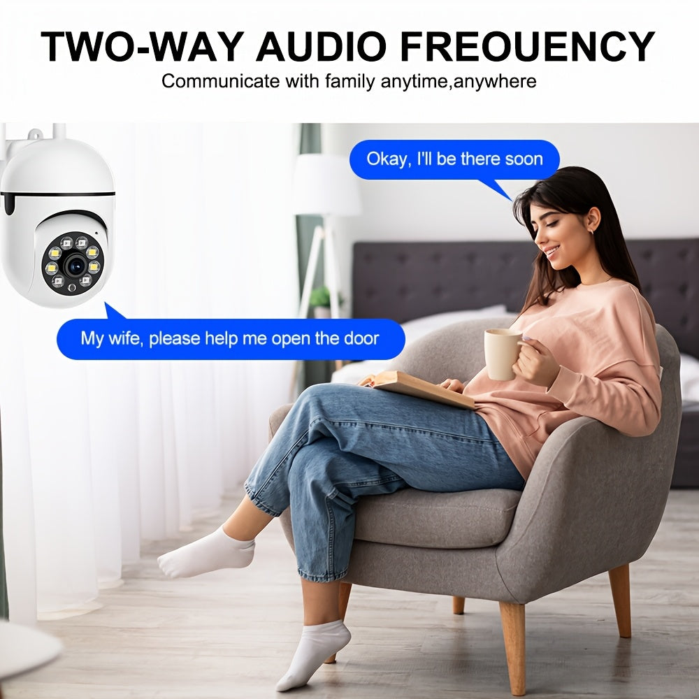 Dual-View White Security Cameras 2MP FHD 1080P Surveillance for Monitoring