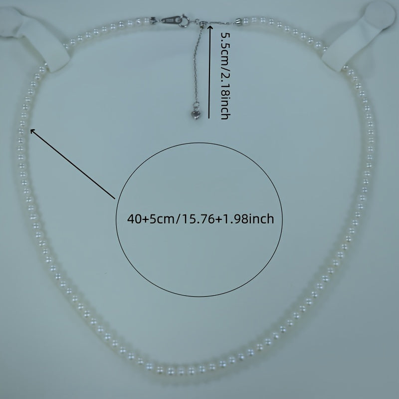 Freshwater Pearl Necklace for Women Elegant Silver Jewelry with Adjustable Length