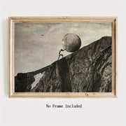 Greek Mythology Wall Art Poster Poseidon Winter Frameless Canvas Decor 30x40cm