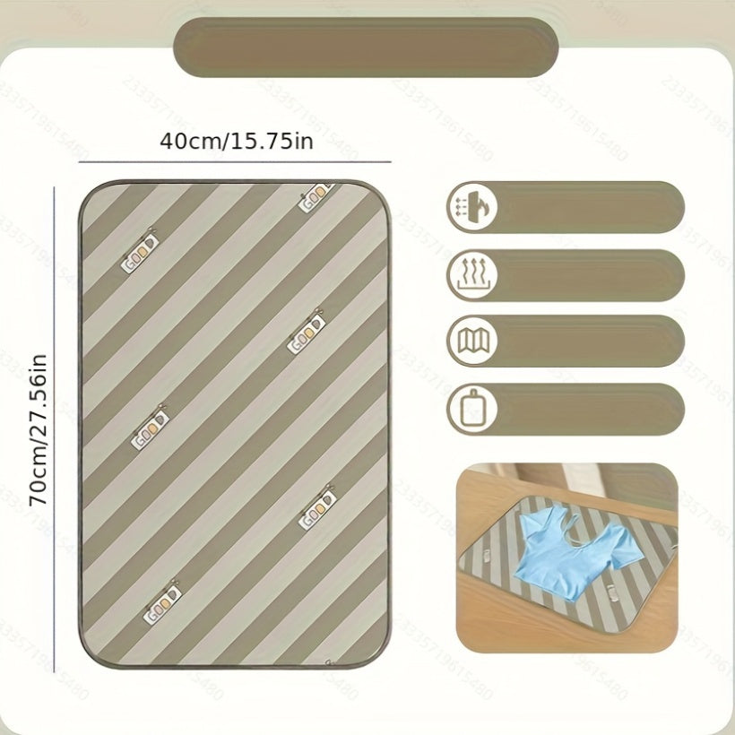Foldable Ironing Mat Heat Resistant Plastic Pad for Clothes Small Home Use