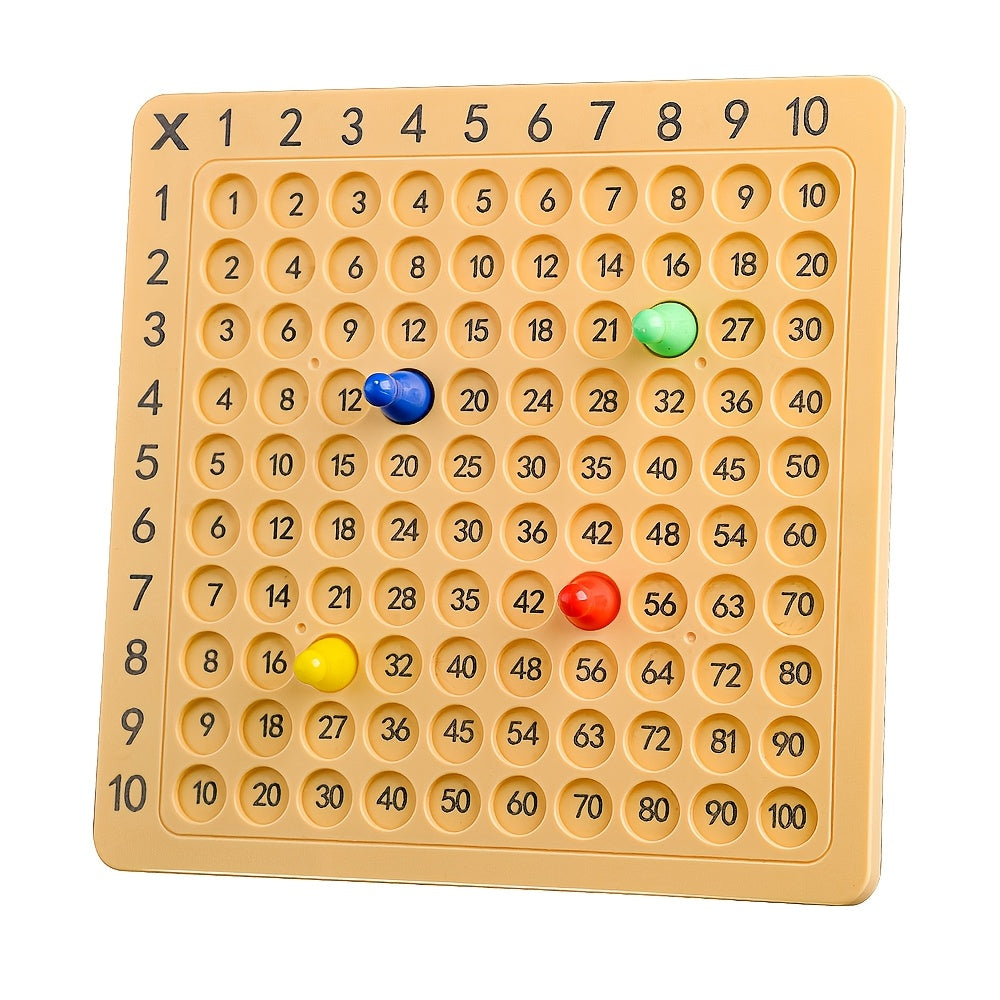 Educational Multiplication Table Toy Game for Kids Ages 3+ Yellow Plastic Educational Toy