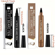 Kit de bolígrafo rellenador de barba para hombres, sin parabenos, para dar forma y mejorar el vello facial