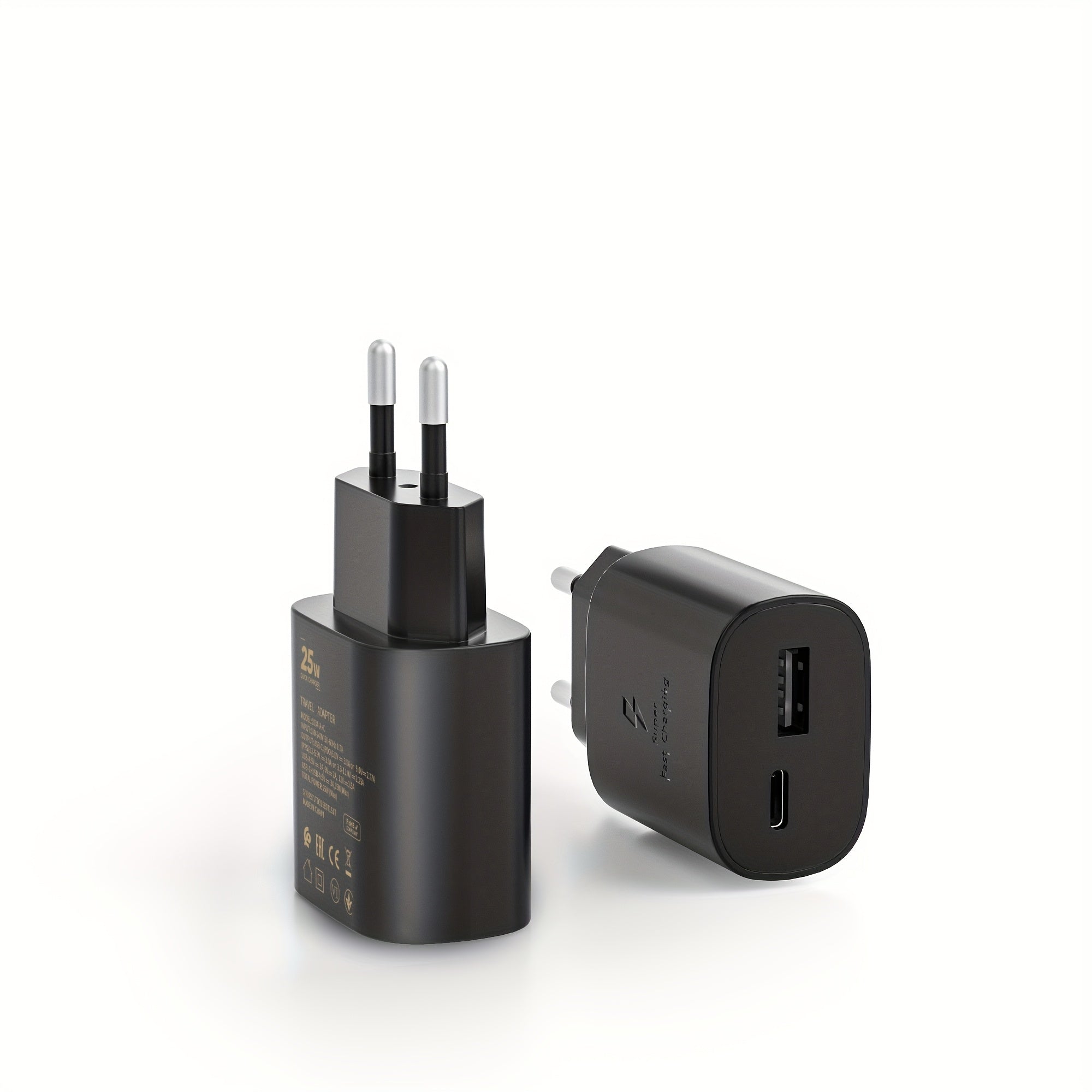 25W Dual USB Wall Charger Fast Charging EU Plug for Tablets and Smartphones