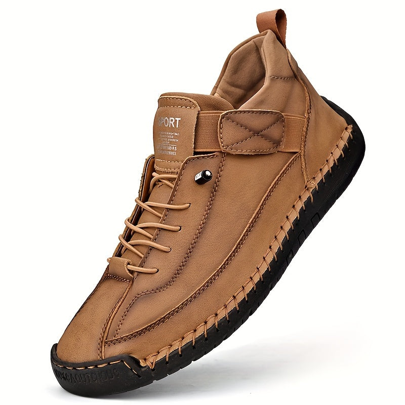 Men's Plus Size Ankle Shoes Synthetic Leather Casual Wear-Resistant Outdoor Footwear