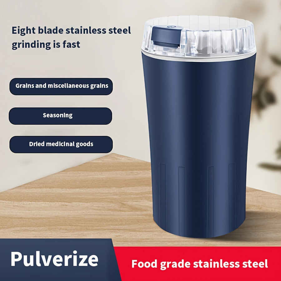 Electric Coffee Grinder 80g Capacity Dry Grinding Plastic Steel Compact