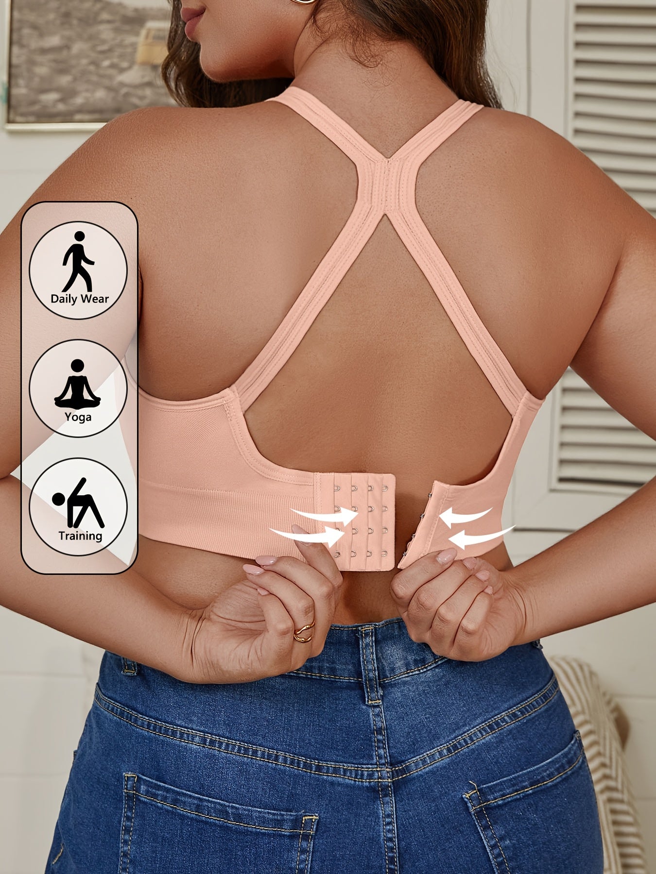 Plus Size Sports Bra Set Seamless Breathable High Support for Yoga and Running