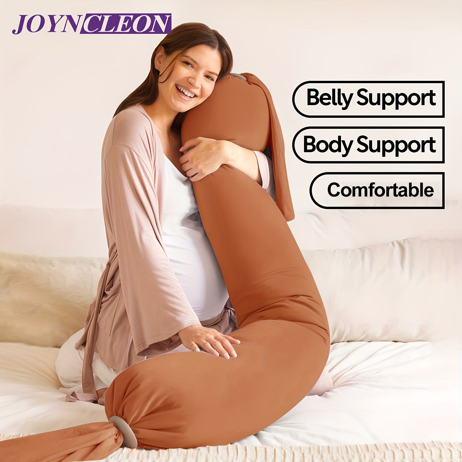 Ultra-Soft Full Body Cushion for Side Sleepers and Maternity Support Lightweight Adjustable Pillow