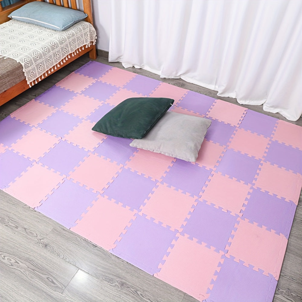 48 dona bir-biriga yopishadigan ko'pikli pol matosi 30.48cm, suv o'tkazmaydigan, sirpanmaydigan, ichki va tashqi foydalanish uchun mos