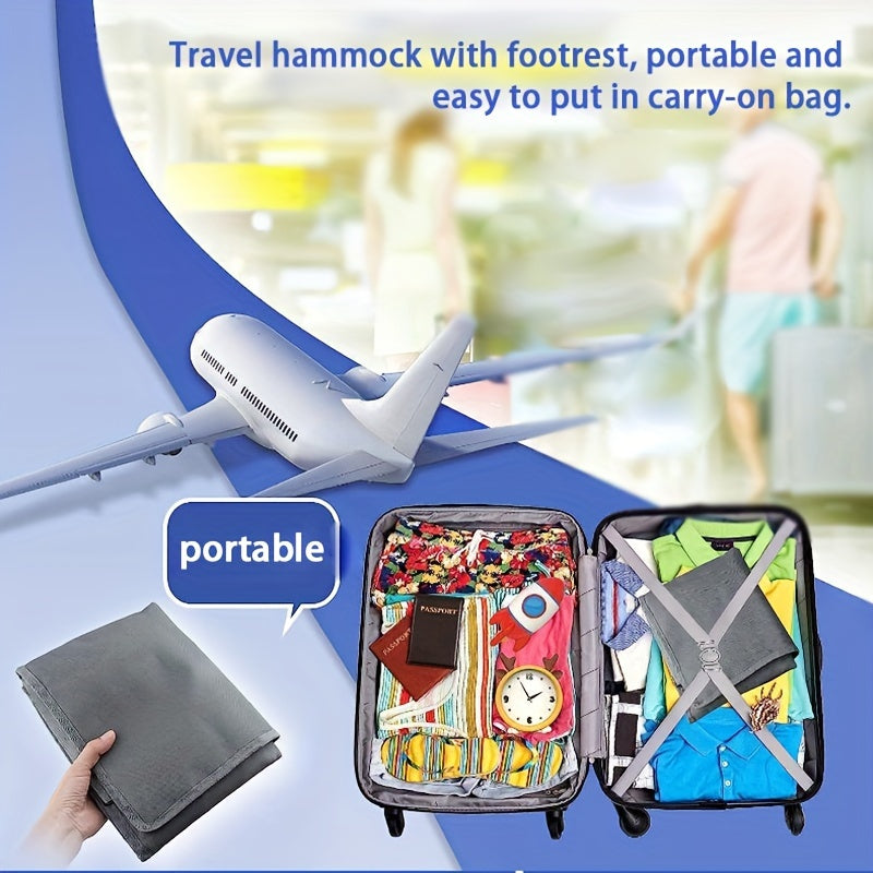 Travel Footrest for Airplane Seats Portable Foot Hammock Extender for Comfortable Travel