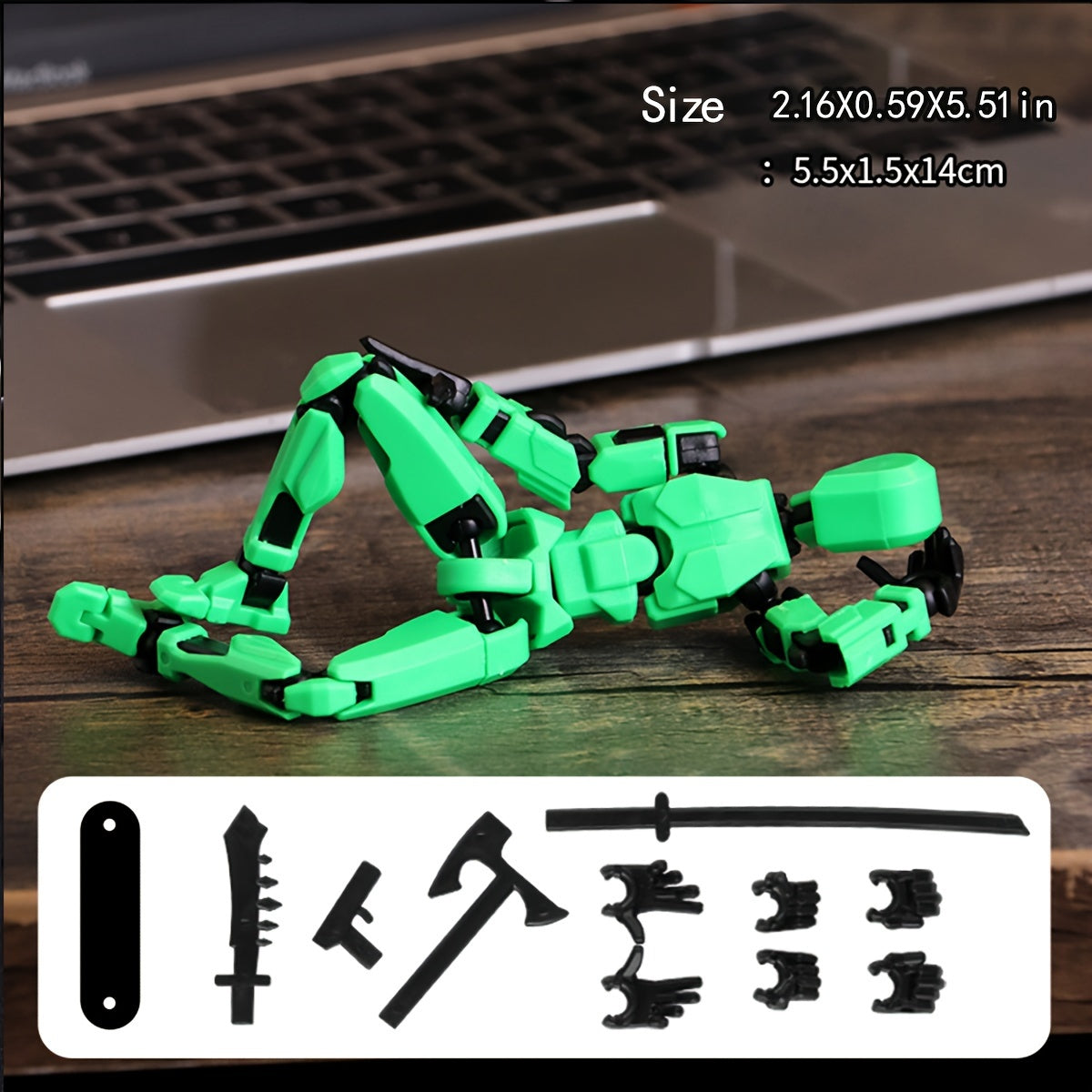 Articulated Robot Action Figure Toy for Creative Play with Colorful Design and Durable ABS Material