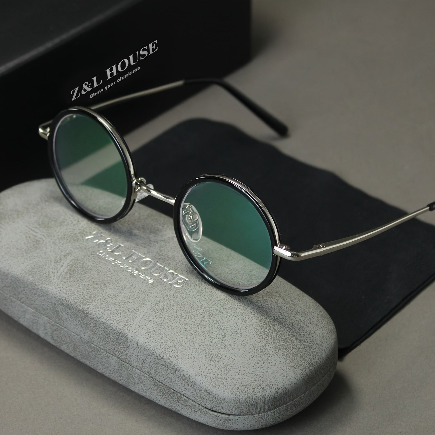 Премиальные очки для чтения классической круглой винтажной формы с высокоразрешающими линзами и чехлом