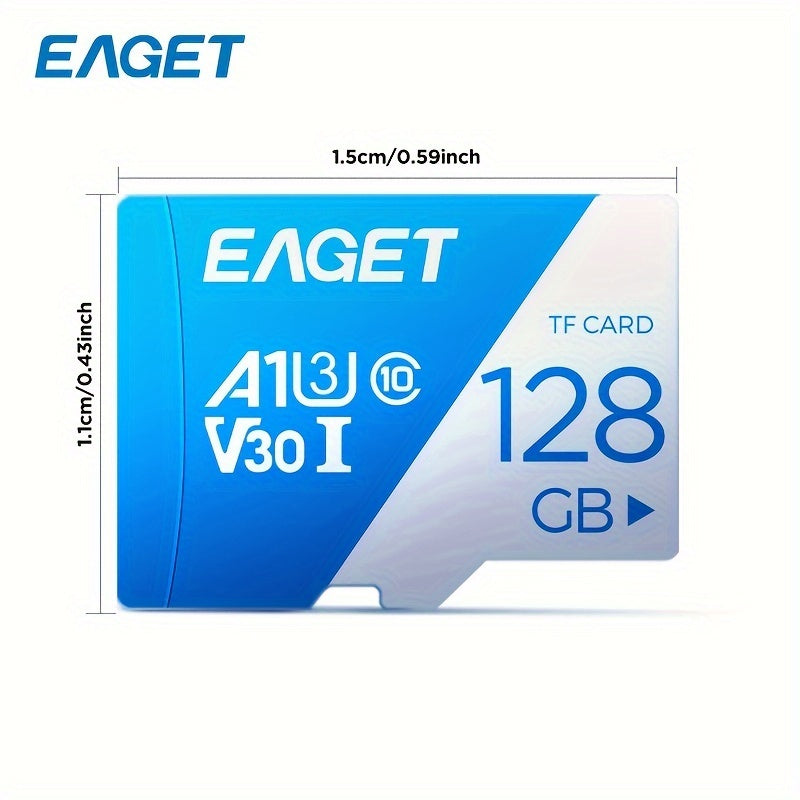 128GB SD Card V30 A1 Class 10 High-Speed Memory Card for Devices