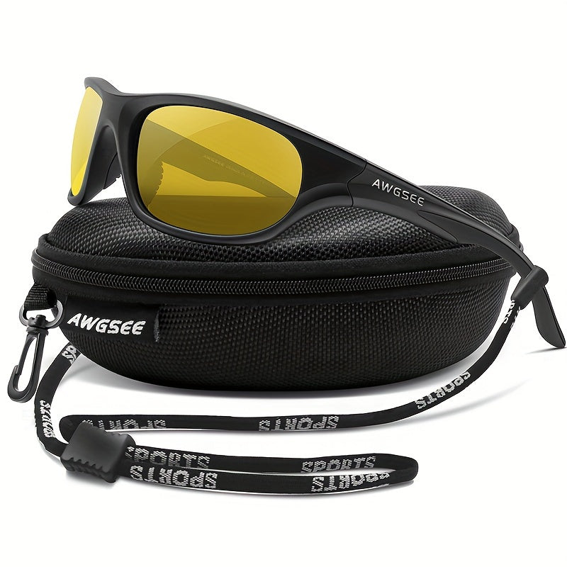 Unbreakable Polarized Sports Sunglasses for Men Cycling Driving Fishing