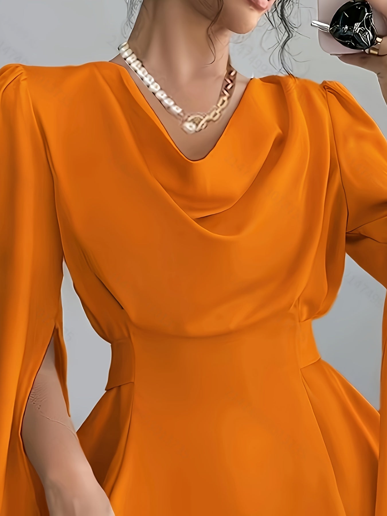 Women's Solid Color Long Sleeve Top with Lace-Up Bow-Knot Detail and Lapel Collar