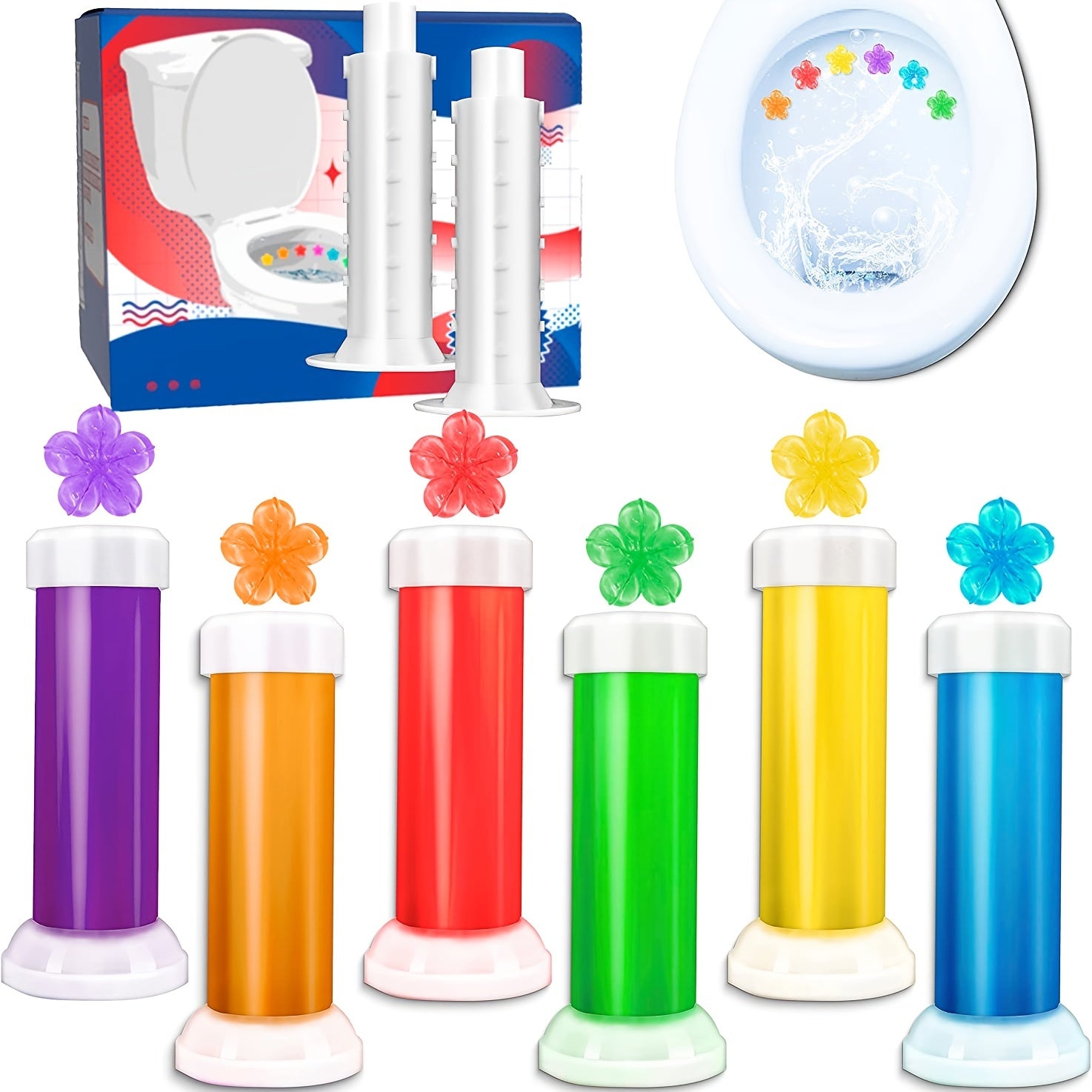 Toilet Gel Freshener Flower Fragrance for Bathroom Odor Control