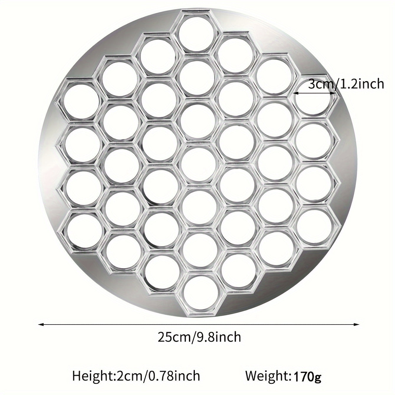 Stainless Steel Wonton Mold with 37 Holes for Dumplings and Dim Sum