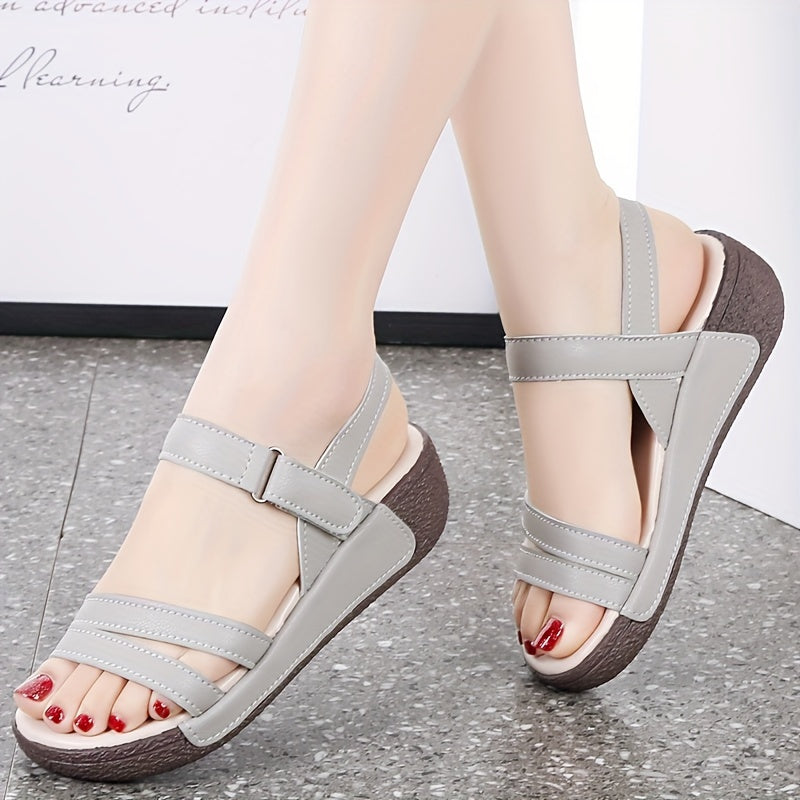 Women's Open-Toe Sponge Cake Bottom Fairy Sandals Casual Platform Heel