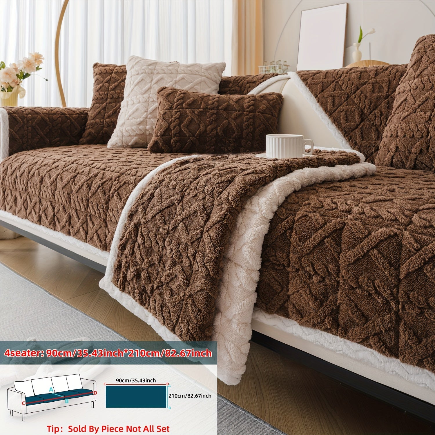 Qalin plush divan qoplamasi bohemian shik uslubida, uy hayvonlari uchun qulay va dog'larga chidamli. Mashinada yuvish mumkin va bitta to'rt o'rindiqli divanlar uchun bir nechta ranglarda mavjud.