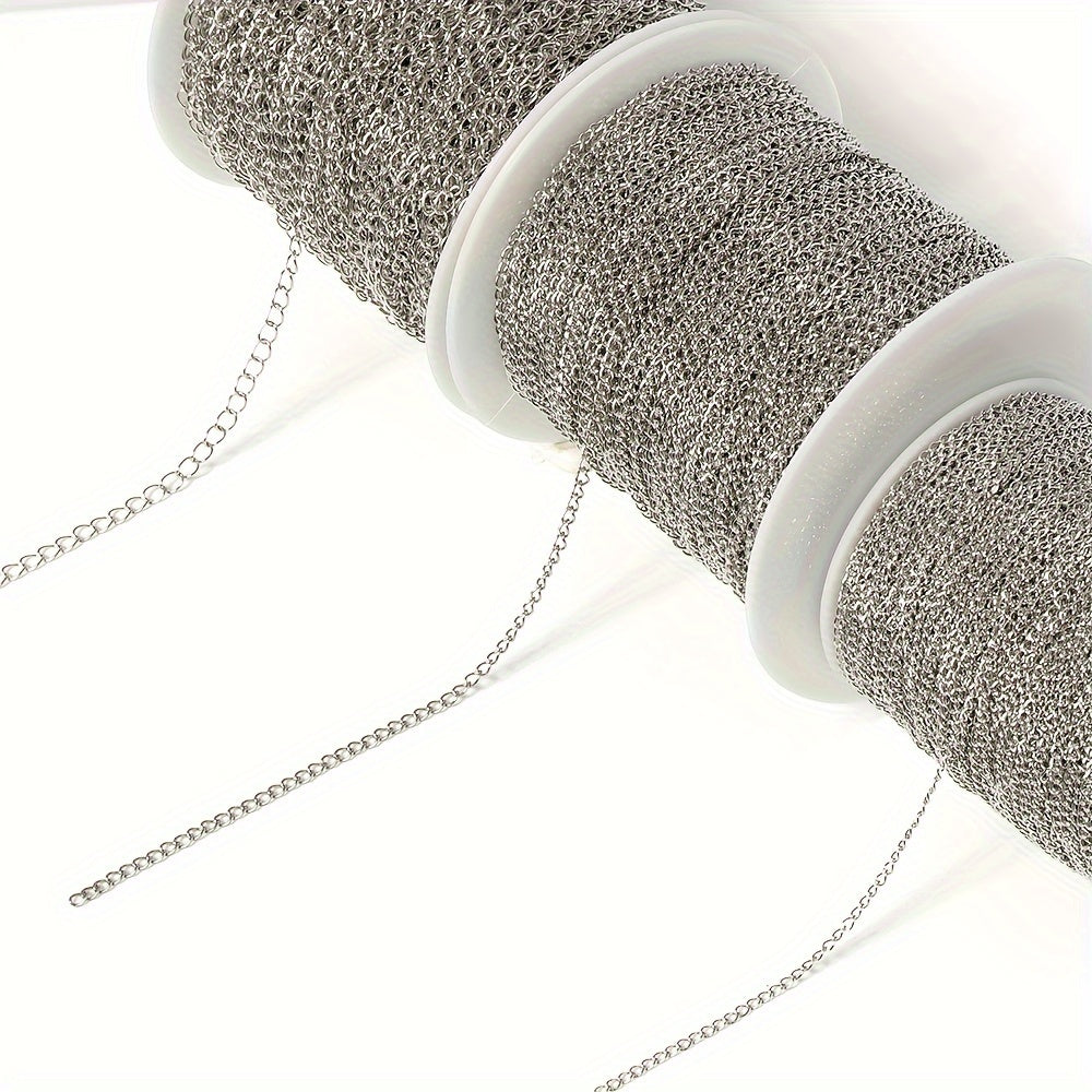 10m Stainless Steel Jewelry Chain for Crafting Necklaces and Bracelets
