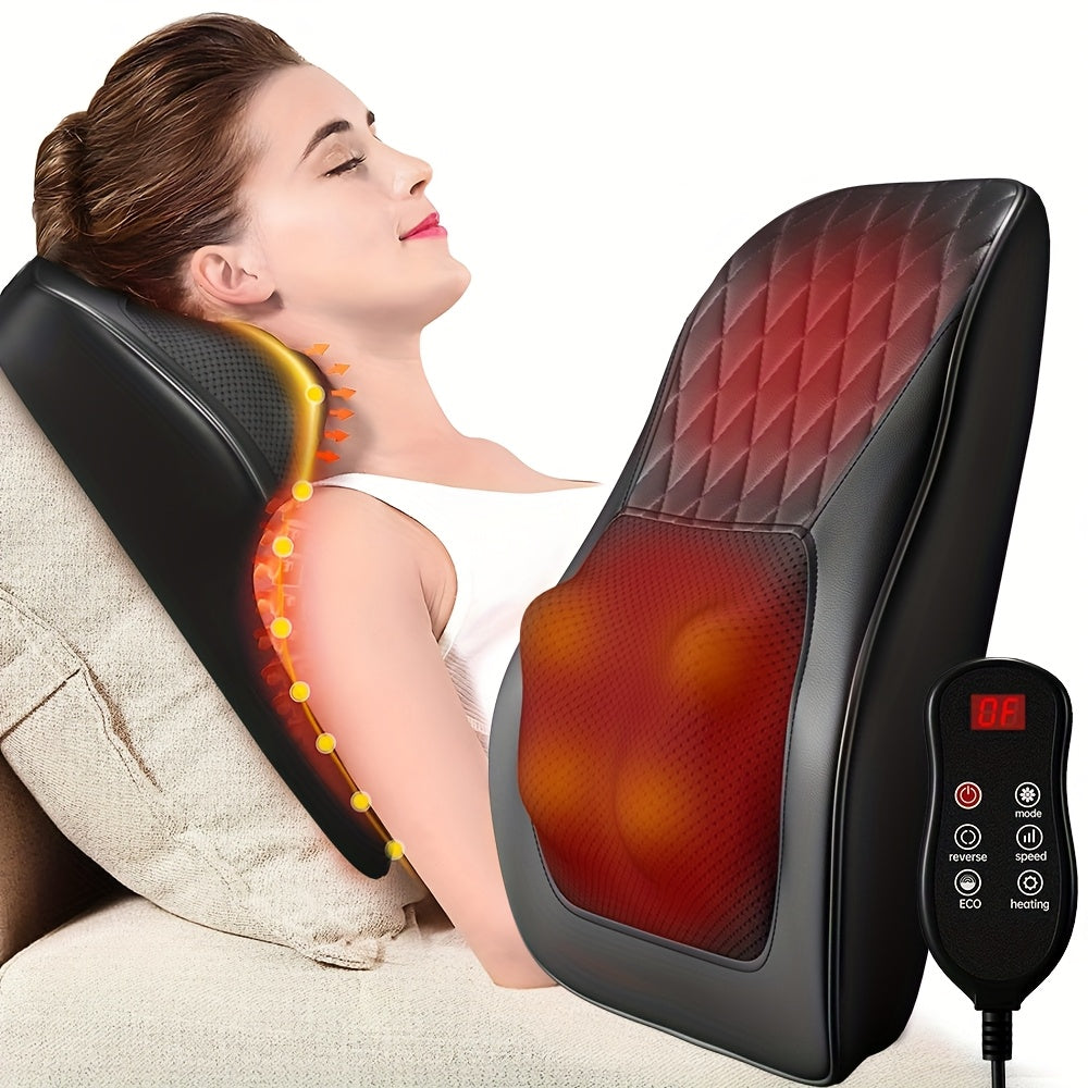 3D Kneading Massage Pillow with Heat USB Rechargeable Polyester Back Neck Shoulder Leg Massager Family Grade