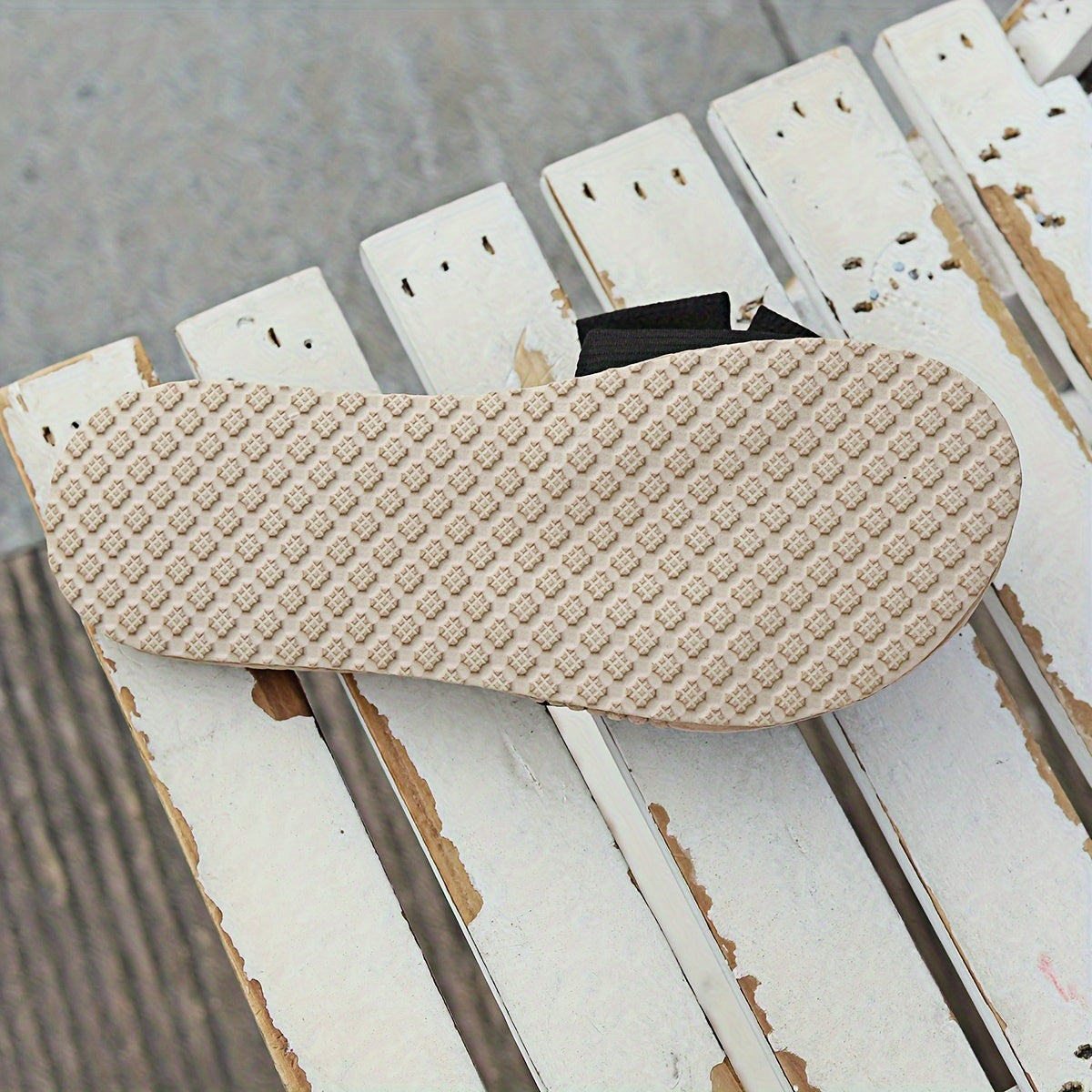 Women's Black Bowknot Beach Sandals Open-Toe Flat Strappy Summer Shoes