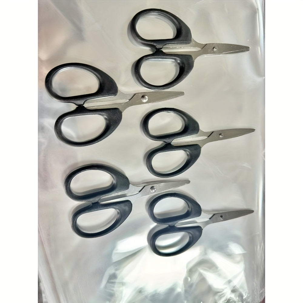 5-Piece Stainless Steel Craft Scissors Set with Ergonomic Handles for Office Home Sewing and Art Projects