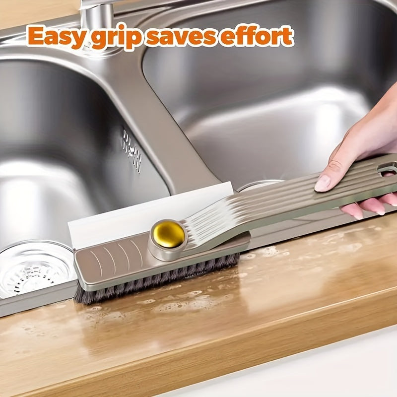 Multifunctional Rotating Gap Brush for Ceramic Tile Cleaning 4-in-1 Bathroom Scraper