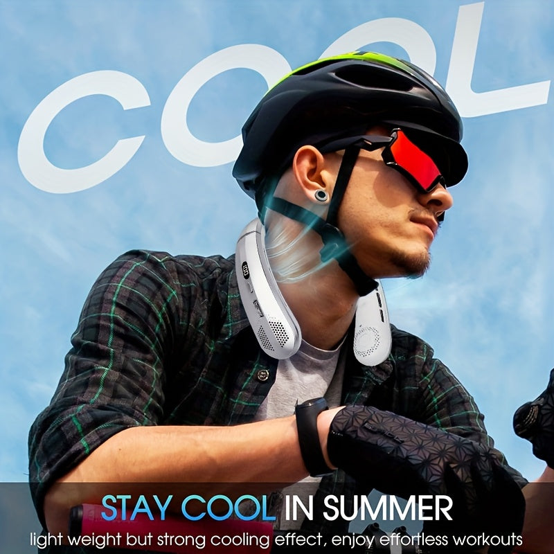 2024 Yangi Model Aqlli Moslashuvchan Bo'yin Ventilatori Type-C Tez Zaryadlash LED Ko'rsatuv Bladeless