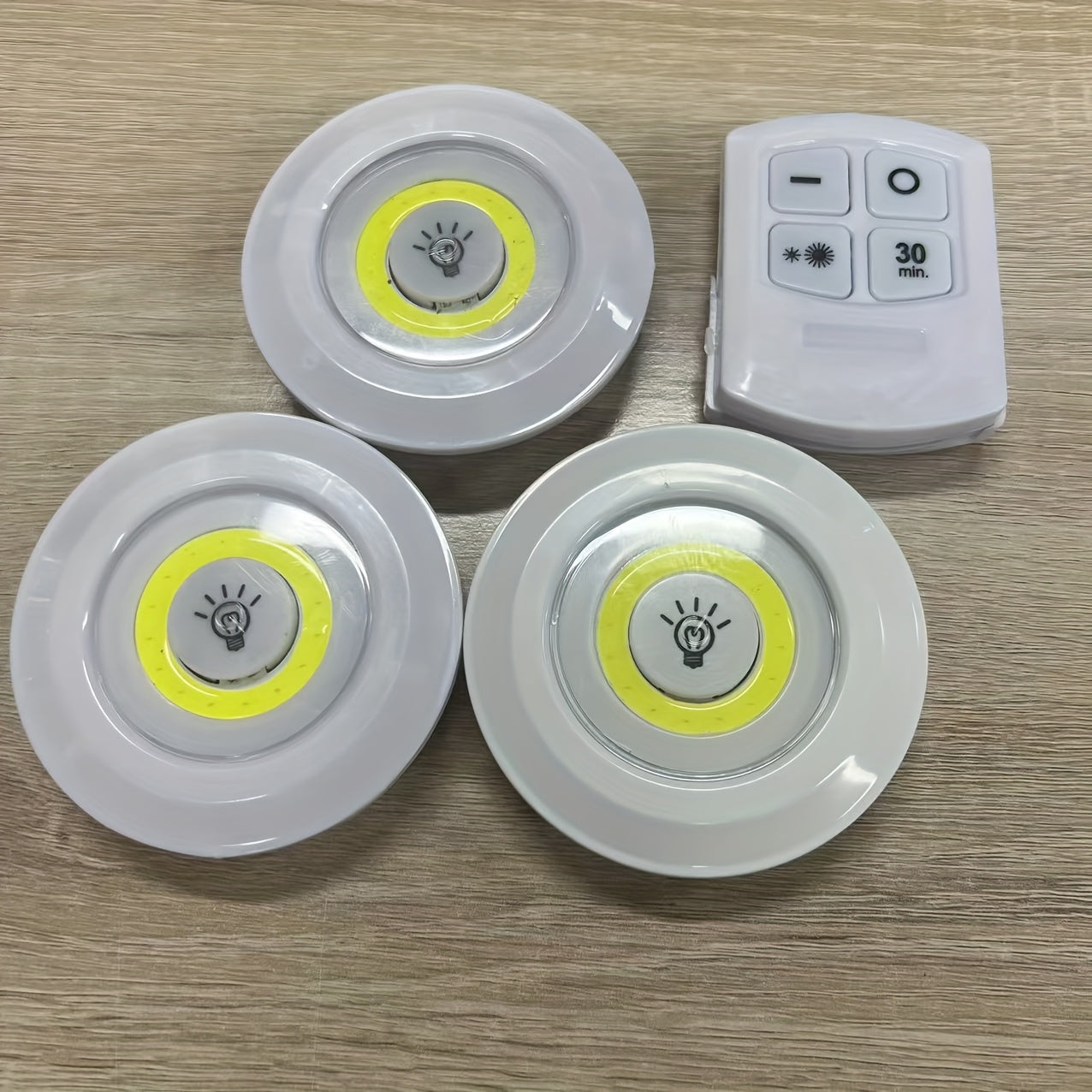 Wireless LED Under-Cabinet Lights with Remote Control for Kitchen and Wardrobe (6 or 3 Pack)