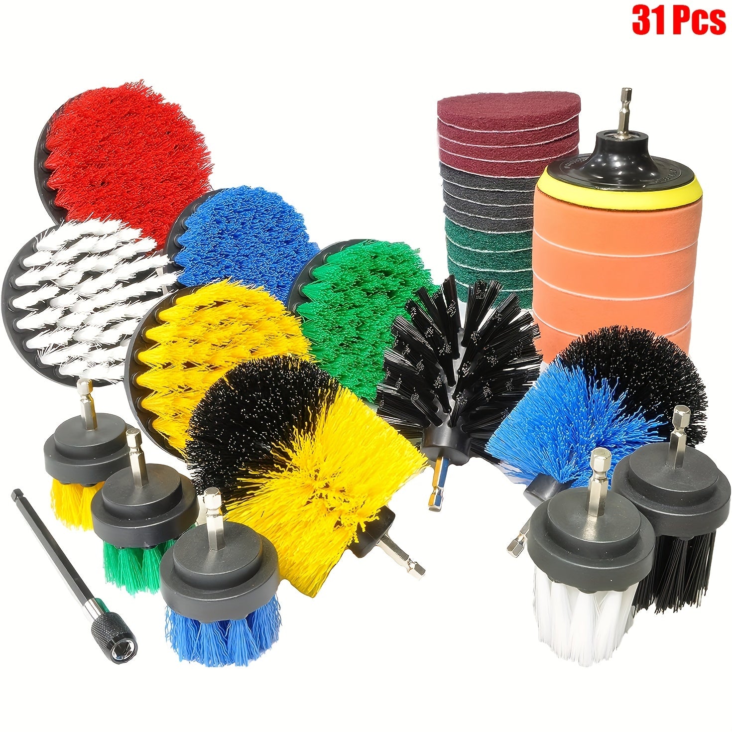 Drill Brush Set for Power Scrubbing, 3/7/11/20/21/31 Pcs, Multi-Purpose
