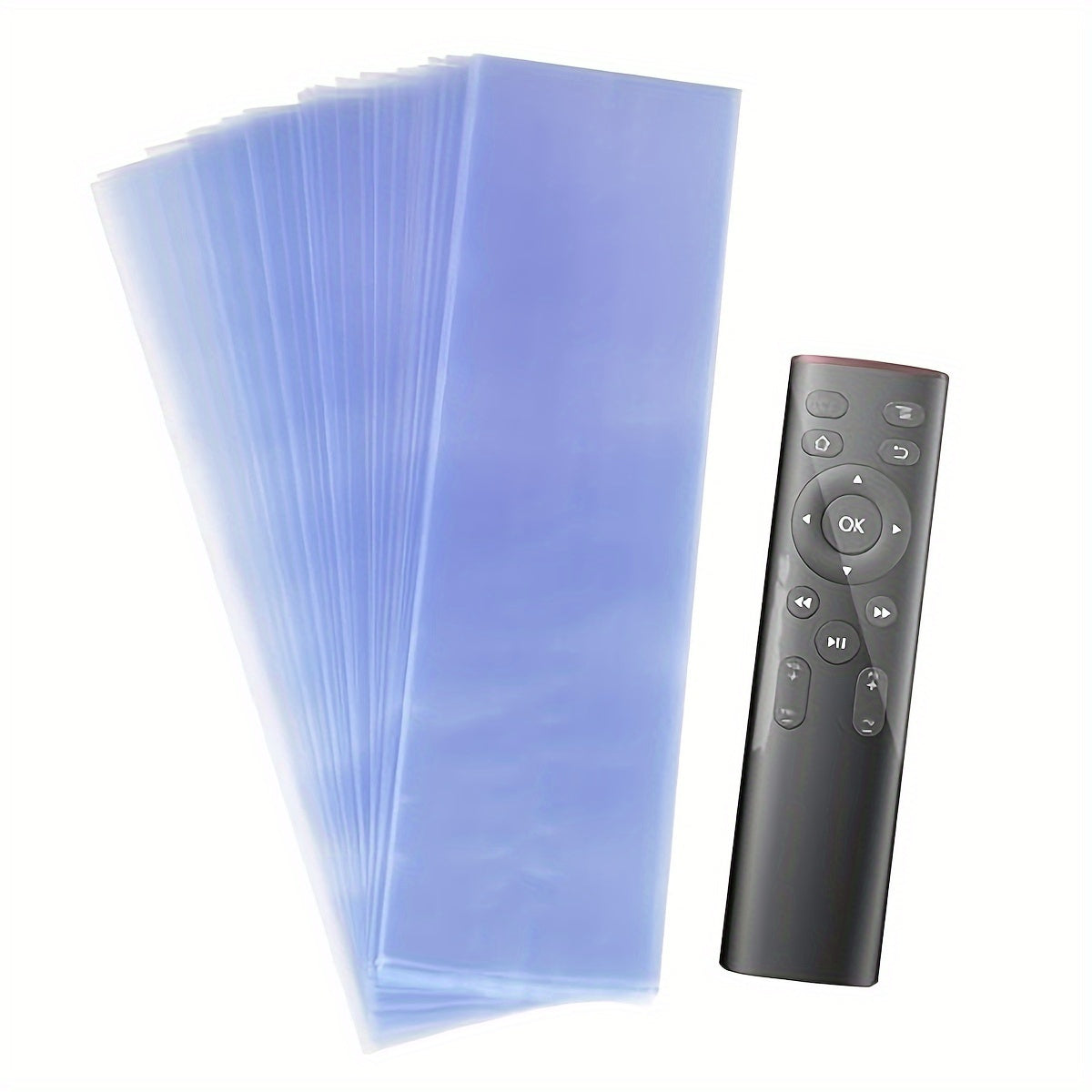 30/60pcs Clear PVC Shrink Wrap Film for Remote Controls Jewelry Collectibles Waterproof Dustproof