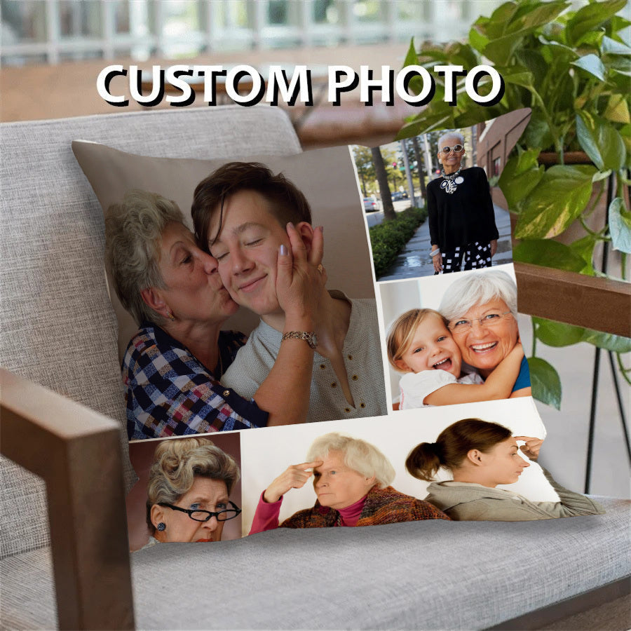 Customizable Photo Pillowcase Soft Polyester Zippered for Sofa Bed Gift